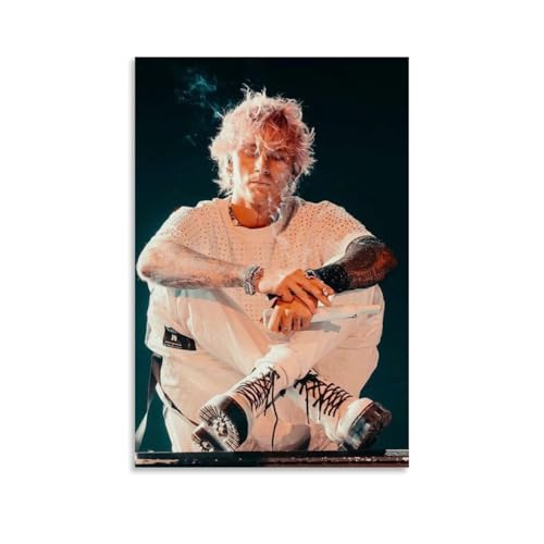 DXLFHG Machine Gun Kelly Modernes wasserdichtes Poster, Wanddekoration, einzigartige Heimdekoration, tolles Andenken für Jubiläen und Geburtstage, ungerahmt, 40 x 60 cm von DXLFHG