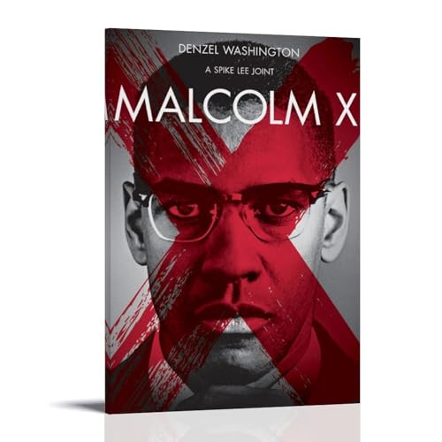 DXLFHG Malcolm X Modernes, wasserdichtes Poster, Wanddekoration, einzigartige Heimdekoration, tolles Andenken für Jubiläen und Geburtstage, Rahmenstil, 50 x 75 cm von DXLFHG