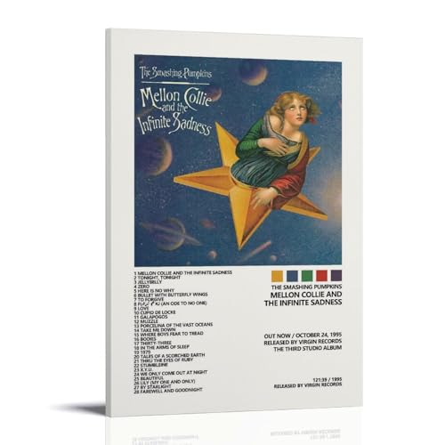 DXLFHG Mellon Collie und die unendliche Traurigkeit, modernes wasserdichtes Poster, Wanddekoration, einzigartige Heimdekoration, tolles Andenken für Jubiläen und Geburtstage, Rahmenstil, 40 x 60 cm von DXLFHG