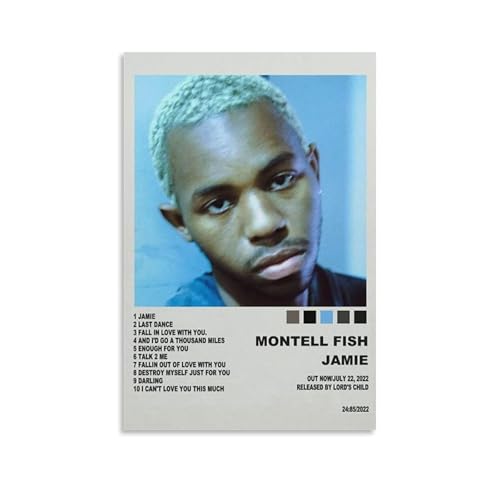 DXLFHG Montell Fish Jamie, modernes wasserdichtes Poster, Wanddekoration, einzigartige Heimdekoration, tolles Andenken für Jubiläen und Geburtstage, ungerahmt, 40 x 60 cm von DXLFHG