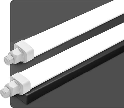 DXLIGHTING 2 Stück Feuchtraumleuchte LED 120cm 36W 3600LM IP65 Wasserfest 4000K Neutralweiß LED Keller Deckenleuchte Verknüpfbar Wannenleuchte für Garage Büro Bad Warenhaus Werkstatt DXLIGHTING 2 Stück Feuchtraumleuchte LED 120cm 36W 3600LM IP65 Wasserfest 4000K Neutralweiß LED Keller Deckenleuchte Verknüpfbar Wannenleuchte für Garage Büro Bad Warenhaus Werkstatt von DXLIGHTING
