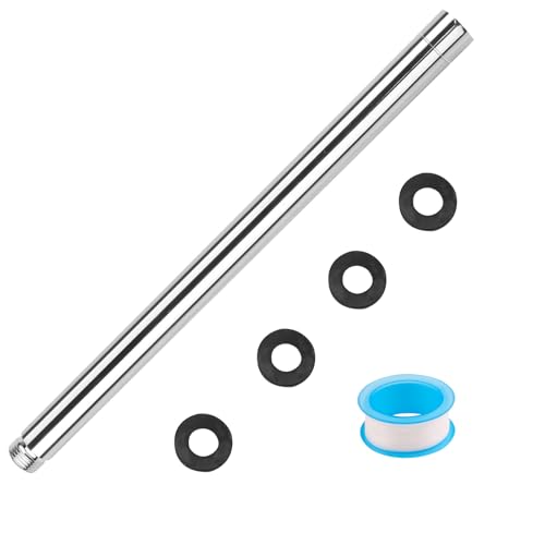 DXLing Duschkopf Verlängerungsarm 30cm Dusche Verlängerungsrohr G1/2" Gewinde Edelstahl Gerader Badezimmer Duschstangen Verlängerung Runde Verchromung Handbrause Extender für Badzubehör DXLing Duschkopf Verlängerungsarm 30cm Dusche Verlängerungsrohr G1/2" Gewinde Edelstahl Gerader Badezimmer Duschstangen Verlängerung Runde Verchromung Handbrause Extender für Badzubehör von DXLing