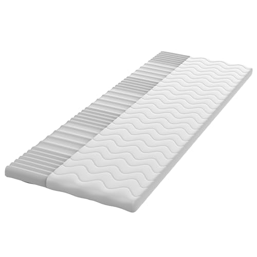 Topper 80x200cm - 7-Zonen Matratzentopper - 5,5cm Kaltschaum-Topper H3 - Atmungsaktive Matratzenauflage mit Antirutschfunktion - Matratzentopper 80x200cm - Bezug waschbar - Bett Topper 80x200 von DXQ