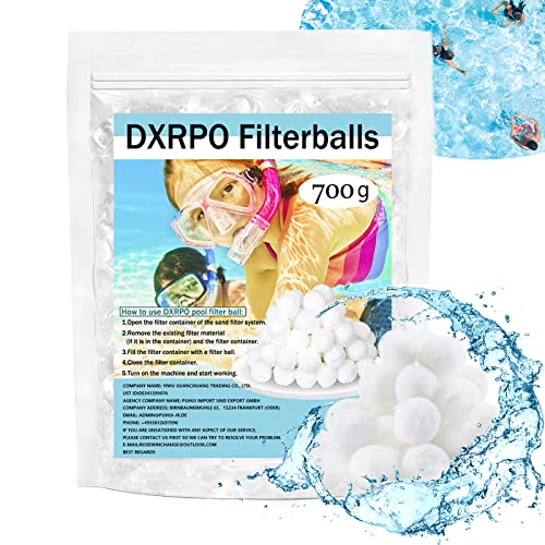 DXRPO Filterbälle Pool,700g Filterballs für Sandfilteranlagen, Filterballs Kann 25 kg Filtersand Ersetzen, für Sandfilteranlage Schwimmbad, Filterpumpe, Poolreinigung Zubehör. (Weiß) von DXRPO