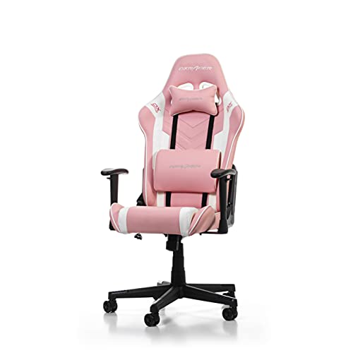 DXRacer PRINCE L Rosa & Weiß PVC Leder das Orginal Gaming Stuhl von DXRacer