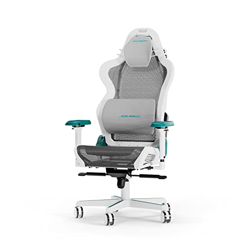 DXRacer (das Orginal Air R1S Gaming Stuhl, Schaum, Aluminium, Weiß-Cyan-grau, 200 cm von DXRacer