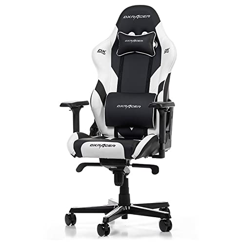 DXRacer (das Orginal Gladiator G001 Gaming Stuhl, Kunstleder,Stahllegierung, Schwarz-weiß, 200 cm von DXRacer