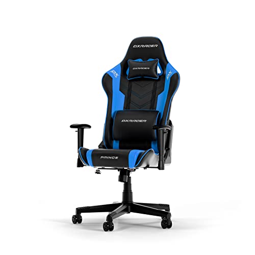 DXRacer PRINCE L Schwarz & Blau PVC Leder das Orginal Gaming Stuhl von DXRacer