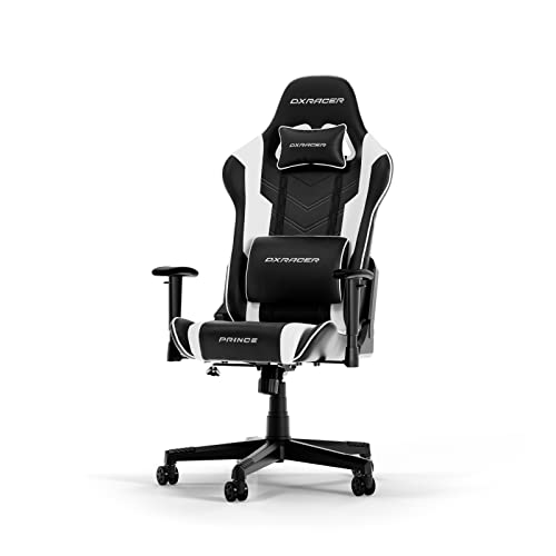 DXRacer PRINCE L Schwarz & Weiß PVC Leder das Orginal Gaming Stuhl von DXRacer