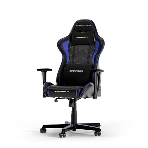 DXRacer FORMULA L Schwarz & Indigo PVC Leder das Orginal Gaming Stuhl von DXRacer