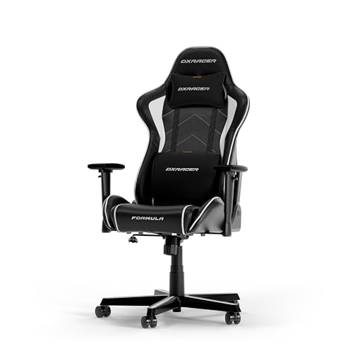 DXRacer FORMULA L Schwarz & Weiß PVC Leder das Orginal Gaming Stuhl von DXRacer