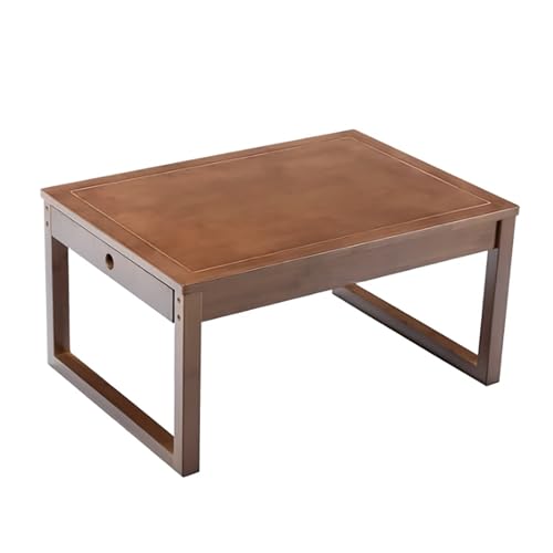 DXYDZSWD Couchtisch, japanischer niedriger Sitztisch, Massivholz-Esstisch/Tatami-Tisch, Arbeitstisch mit Schubladen/Teetisch/Freizeittisch (Size : 80x50x35cm) von DXYDZSWD