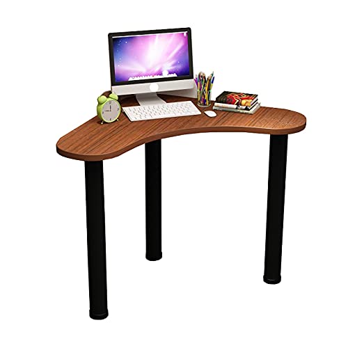 DXYDZSWD Ecktisch, Small Wohnung Computertisch, Schreibtisch, (MDF. + Stahlrahmen) Schreibtisch, for Wohnzimmer, Schlafzimmer, Arbeitszimmer(H) von DXYDZSWD