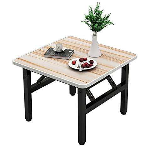 DXYDZSWD Foldable Square Coffee Table, Household MDF+Carbon Steel Bracket Study Desk, for Living Room, Bedroom Balcony (H53CM)(C,80cm) von DXYDZSWD