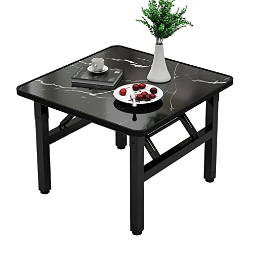 DXYDZSWD Foldable Square Coffee Table, Household MDF+Carbon Steel Bracket Study Desk, for Living Room, Bedroom Balcony (H53CM)(D,70cm) von DXYDZSWD