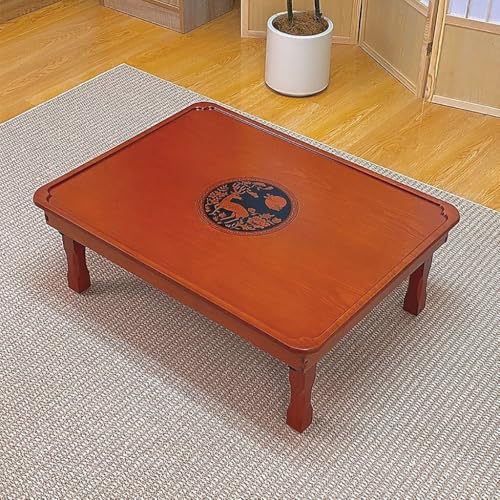DXYDZSWD Klappbarer Couchtisch, quadratischer niedriger Holztisch im japanischen Stil, for Tatami, Sitzen auf dem Boden, Schlafzimmer, Erkerfenster, Teestube(70x50x27cm) von DXYDZSWD