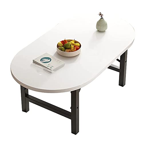 DXYDZSWD Klapptisch, ovaler Couchtisch im Wohnzimmer, japanischer Esstisch, Schlafzimmer-Freizeittisch, tragbarer Picknicktisch im Freien(A,120cm) von DXYDZSWD