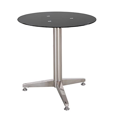 DXYDZSWD Runder Couchtisch, Esstisch aus gehärtetem Glas, einfacher Verhandlungstisch for die Freizeit, for Rezeption, Café, Milchteeladen (Φ70 x 72 cm)(B) von DXYDZSWD