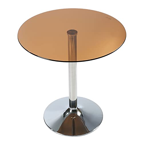 DXYDZSWD Runder Couchtisch, Esstisch aus gehärtetem Glas, einfacher Verhandlungstisch for die Freizeit, for Rezeption, Café, Milchteeladen (H72 cm)(60cm) von DXYDZSWD