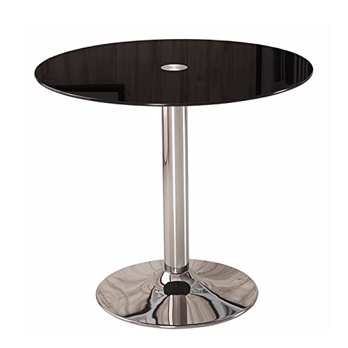 DXYDZSWD Runder Couchtisch, Esstisch aus gehärtetem Glas, einfacher Verhandlungstisch for die Freizeit, for Rezeption, Café, Milchteeladen (H72 cm)(70cm) von DXYDZSWD
