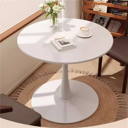 DXYDZSWD Runder Esstisch, kreativer Sofa-Beistelltisch, Beine aus Massivholz + Kohlenstoffstahl, for die Rezeption im Hotelzimmer, EIN Café oder einen Milchteeladen(B,50x75cm) von DXYDZSWD