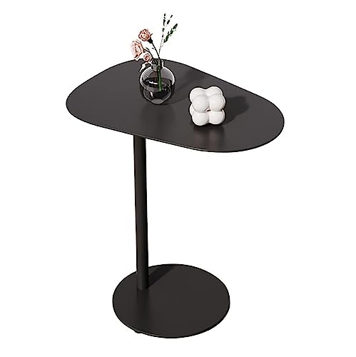 DXYDZSWD Sofa-Beistelltisch, schmiedeeiserner Wohnzimmer-Beistelltisch, Schlafzimmer-Nachttisch, beweglicher ovaler Couchtisch/Ecktisch (50 x 38 cm)(A,63cm) von DXYDZSWD