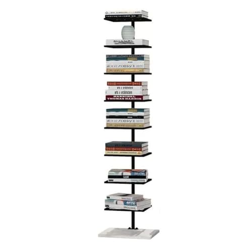 DXYQXL Bücherregal mit Metallrücken, 6 Etagen, unsichtbares Bücherregal für Wohnzimmer, Heimbüro, Arbeitszimmer – einfaches Eckaufhängungs-Bücherregal von DXYQXL