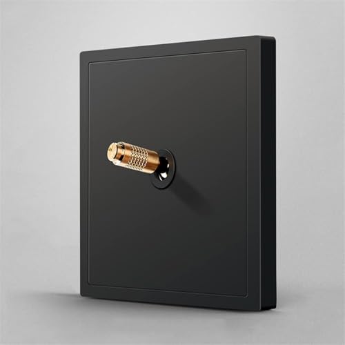 Antiker Kippschalter, Schalttafel aus Massivholz, 2-Wege-Zwischenschalter 86 Wandtyp 110-250 V Hebelschalter The WallsSolid Copper Lever(1 Gang) von DXZXDJIU