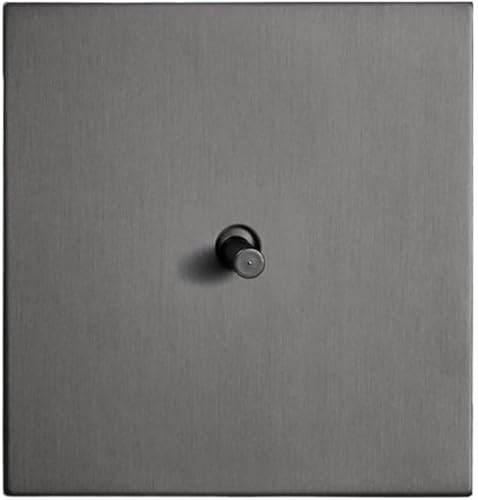Antiker Kippschalter, Schalttafel aus Massivholz, Edelstahl Panel Hebel 86 Typ Kippschalter Lampe Schalter Handgemachte Dual Control Wand Kippschalter(1 Gang) von DXZXDJIU