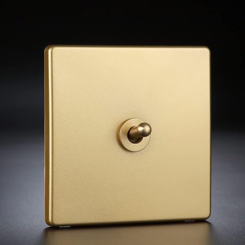 Antiker Kippschalter, Schalttafel aus Massivholz, Schalter Antiker Hebel-Kippschalter Typ 86 Massives Kupfer 10A Wandschalter Handgefertigt Ein offener Kippschalter mit Doppelsteuerung(1 Gang) von DXZXDJIU