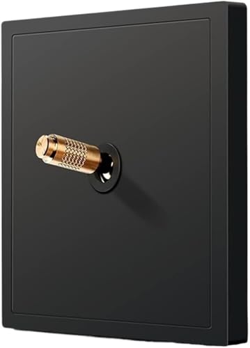 Antiker Kippschalter, Schalttafel aus Massivholz, Schalter Mattschwarz Wand Ein Offen Dual Control Toggle Licht 86 Typ 10A Zwischen(1 Gang) von DXZXDJIU