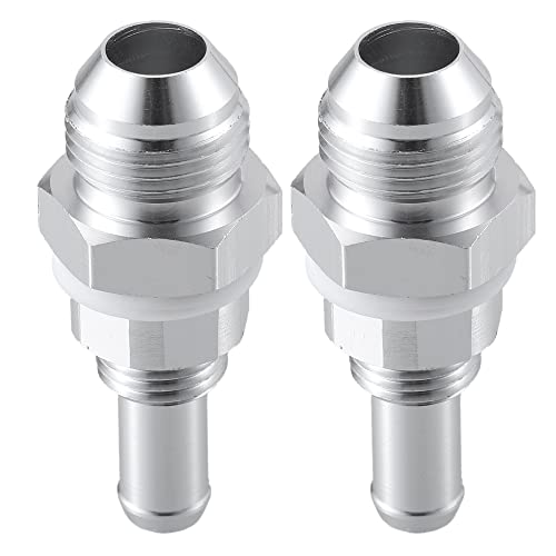 DXZXDJIU 2 stücke Auto Männlichen Flare Schott zu Schlauch Barb Adapter Fitting for Automotive Anwendungen(8AN3/8) von DXZXDJIU