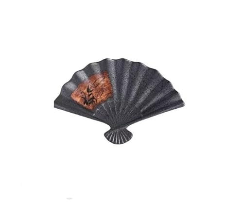 DXZXDJIU Fächerförmiger Retro-Essteller for Sushi, Sashimi und gegrilltes Fleisch – ideal for den privaten und gewerblichen Gebrauch(Wheat Yellow) von DXZXDJIU