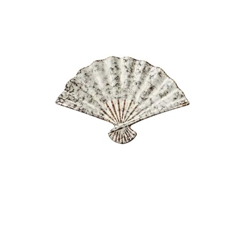 DXZXDJIU Fächerförmiger Sushi-Teller aus Keramik im japanischen Stil | Kreatives Geschirr for Zuhause und Hotel | Servierteller for Snacks for Nachmittagstee(Stone Pattern) von DXZXDJIU