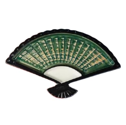 DXZXDJIU Kreativer Teigtaschenteller aus Keramik – Teller for gedämpfte Teigtaschen, Garnelen, Sushi und Snacks mit Fach for Dip-Sauce(Green) von DXZXDJIU