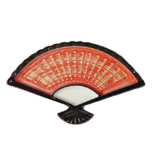 DXZXDJIU Kreativer Teigtaschenteller aus Keramik – Teller for gedämpfte Teigtaschen, Garnelen, Sushi und Snacks mit Fach for Dip-Sauce(Red) von DXZXDJIU