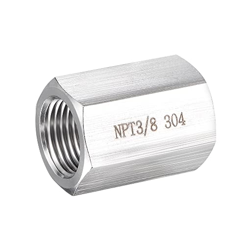 DXZXDJIU Sourcing Map Reduzieradapter for Rohrverschraubungen aus Edelstahl 304, weiblich, for Wasser, Öl, Luftdruckmesser und Temperatursensor(3/8 NPT x 3/8 NPT) von DXZXDJIU