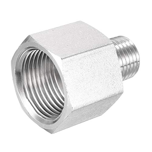 DXZXDJIU Sourcing map Reduzieradapter for Rohrverschraubungen aus Edelstahl, weiblich, for Wasser-, Öl- und Luftdruckmessgeräte(1/4 NPT to M20X1.5) von DXZXDJIU