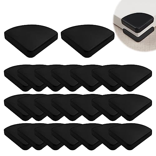 DXiongW 24 Stück Eckenschutz Schwarz 3x3x1 cm Möbel Silikon Eckenschutz Baby Weich für Tisch und Möbel Ecken Stoßschutz von DXiongW