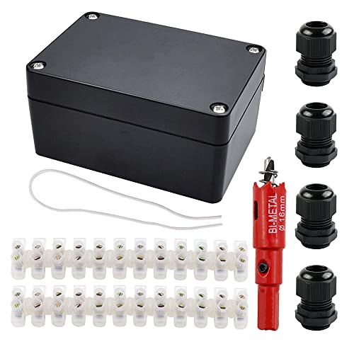 DXiongW IP65 Wasserdicht Abzweigdose Schwarz Aufputz Verteilerdose Außen AP Klemmkasten Unterputz für Feuchträume Boden Garten DXiongW IP65 Wasserdicht Abzweigdose Schwarz Aufputz Verteilerdose Außen AP Klemmkasten Unterputz für Feuchträume Boden Garten von DXiongW