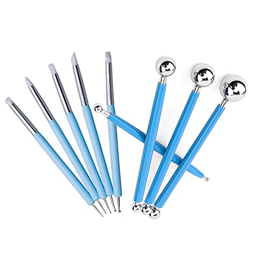 DY.2ten Clay Sculpting Tool Set, 9Pcs of 18 Kinds Double-End Art Dotting Tool Modeling Ball Tools Silicone Carving Pen Brushs Professional Nail Pen for Pottery Ceramic Shaping Painting DIY von DY.2ten