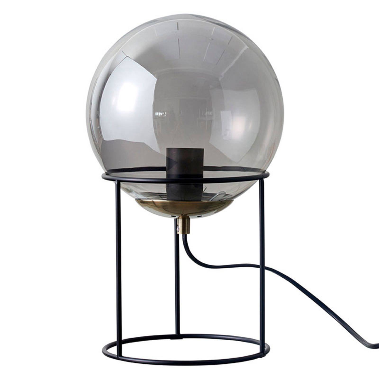 Dyberg Larsen Moon Tischlampe mit Glaskugel rauch von Dyberg Larsen