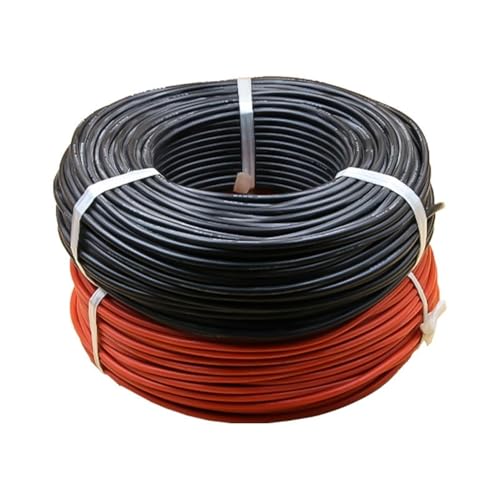 Rot + Schwarz Solarkabel Photovoltaikdraht 1500 V 2,5/4/6/10 mm2 Kabel verzinnter Kupfer-XLPE-Mantel for PV-Module(1 Meter Red,2.5mm2) von DYBOZSHF