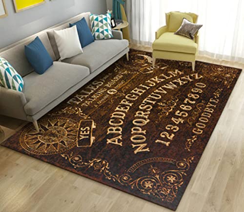 Ouija Teppich Triple Moon und Pentagramm Altar oder Tarot, Witchy Teppich Bodenmatte, Bereich Teppich Große rutschfeste Bodenmatte 100 * 160cm von DYBTPTOP