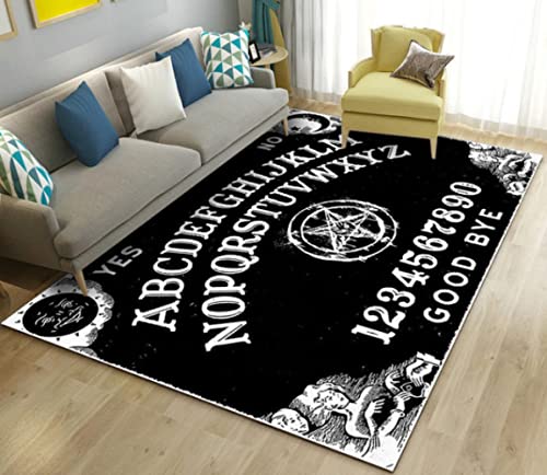 Ouija Teppich Triple Moon und Pentagramm Altar oder Tarot, Witchy Teppich Bodenmatte, Bereich Teppich Große rutschfeste Bodenmatte 160 * 230cm von DYBTPTOP