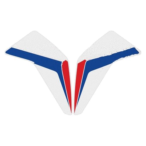 DYDGUTUFB Für Africa Twin ADV 2016 2017 2018 2019 2020 2021 2022 Motorrad Tank Pad Seitenschutz Kniegriff Traktionsaufkleber Motorrad-Tankpads(Weiss) von DYDGUTUFB