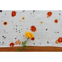 Mit Blumen Bedruckter Leinen Tischläufer von DYEKWEEN