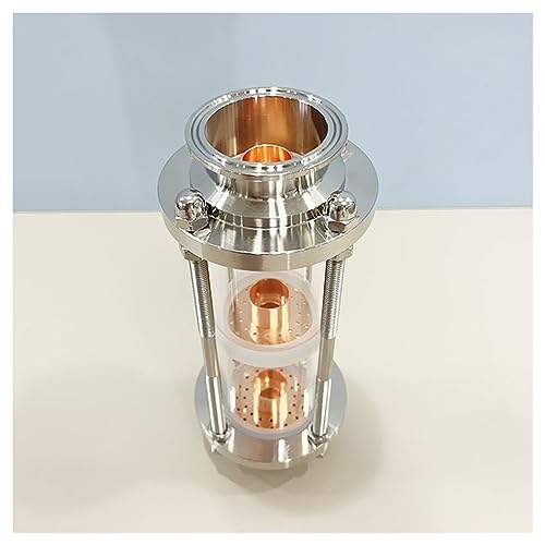 3-stöckige 2-Zoll-Destillationslinsensäule Mit Kupferblasenplatten-Sets, Tri-Clamp-Schauglasverbindung SS304(SET 2) von DYETEE