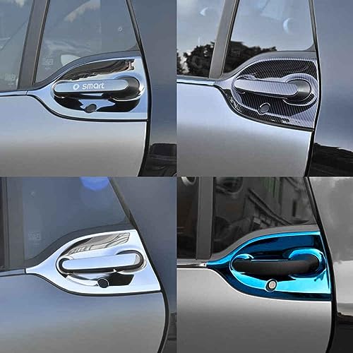 DYETEE Auto TüRgriff Zierschale Abdeckung Schale Zierrahmen Auto Exterieur ZubehöR Für Smart 453 Fortwo, Black,Black von DYETEE