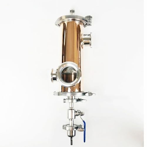 Gin-Korb-Set 4"(102mm) OD119, 2xSeitenanschlüsse 2"(51mm) OD64 Mit Filter Von V-1500ml, Länge 300mm Set Kupfer(With Two Baskets) von DYETEE
